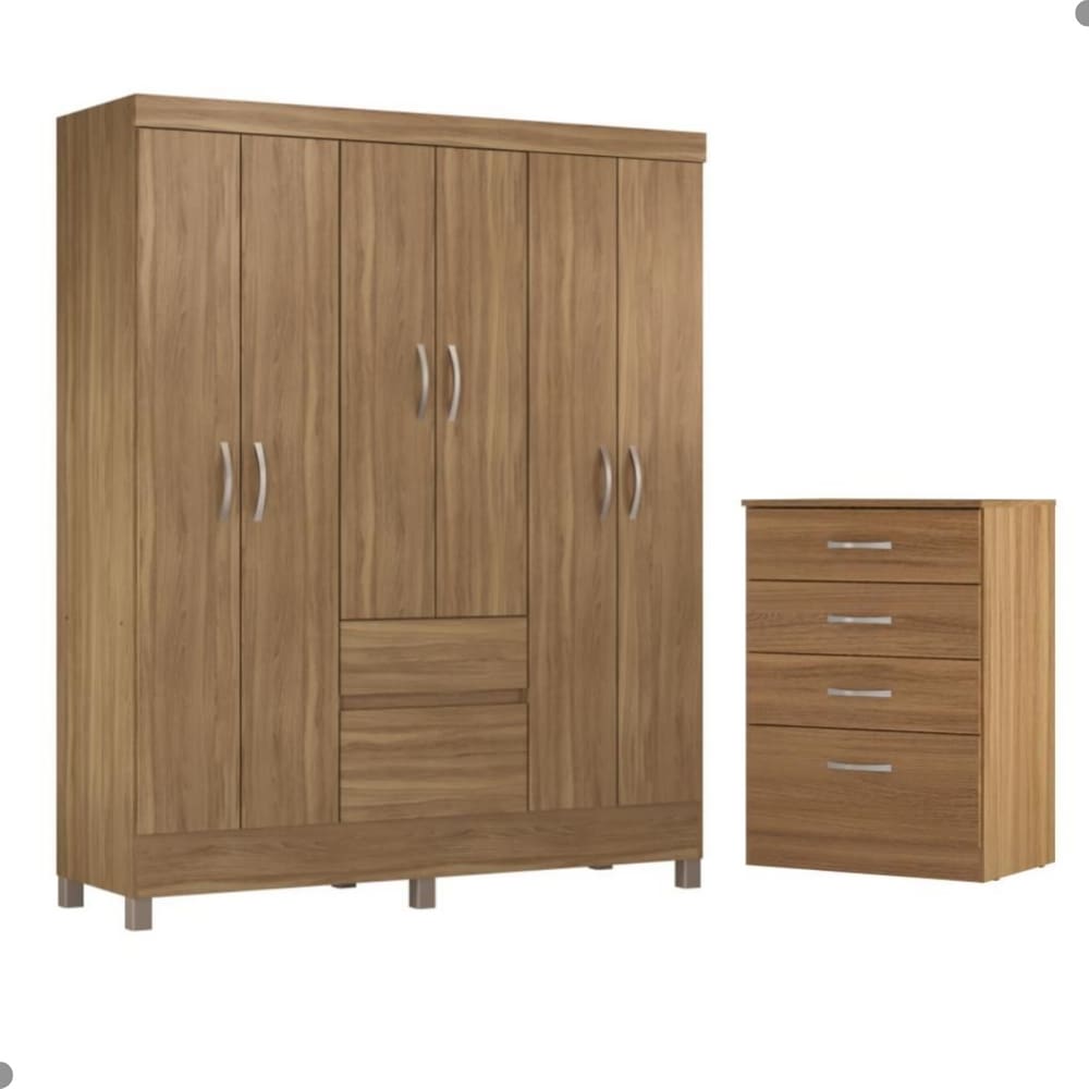 Conjunto Quarto Guarda Roupa Comoda Forggia
