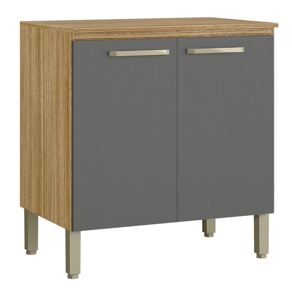 Balcão Cozinha 2 Portas Vitória Freijó Gris