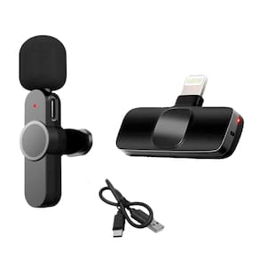 Microfone Lapela Wireless Compatível lphone/Android Tipo C