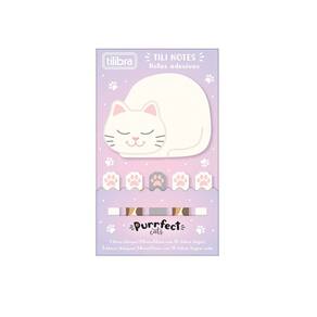 Bloco Tili Notes Purrfect Cats Notas Adesivas 15 Folhas Cada Bloco - Tilibra