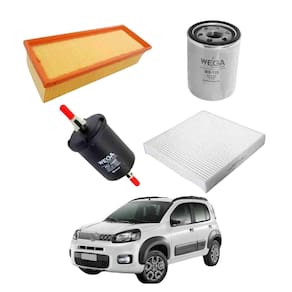 Kit Filtro Troca Óleo Fiat Uno 2010 A 2016 WKL125 Wega