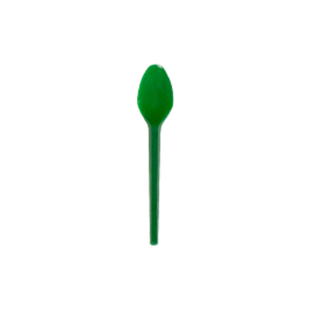 Colher Sobremesa Verde Escuro C/25 Forfest