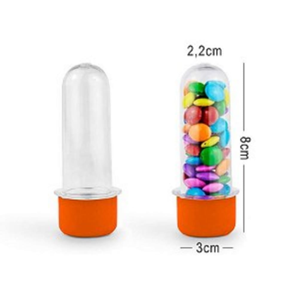 Mini Tubete Laranja Neon C/10 Toys