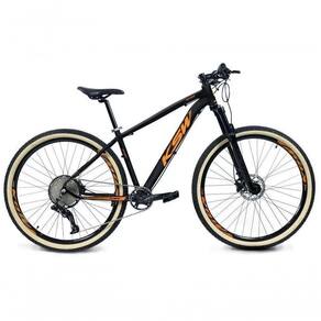 Bicicleta 29 Ksw Xlt 12v Freios Hidráulicos 1x12v Trava No Ombro Pneu Bege - Preto-laranja Tam.15