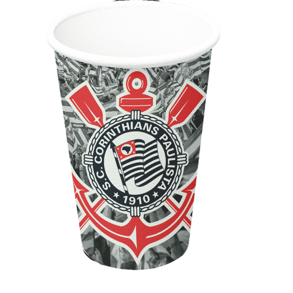 Copo Papel 200ml Corinthians C/8 Festcolor