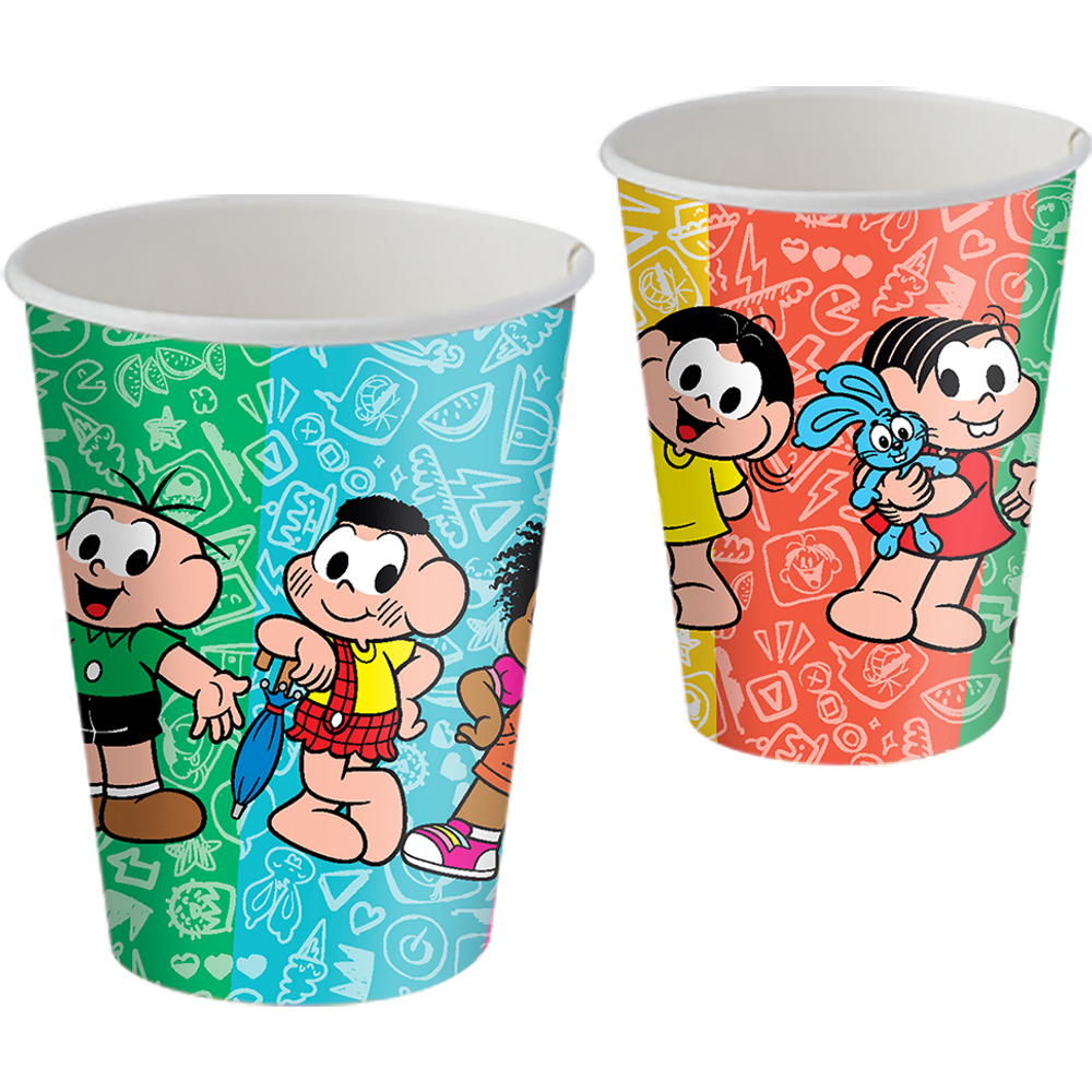 Copo Papel 200ml Turma Monica C/8 Festcolor