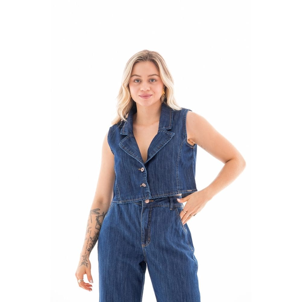 Colete Jeans Feminino Arauto Premium Denim