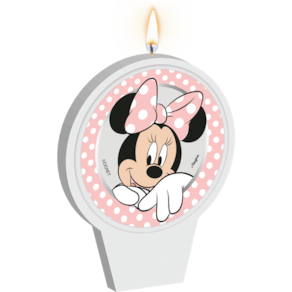 Vela Minnie Mouse Rosa Regina