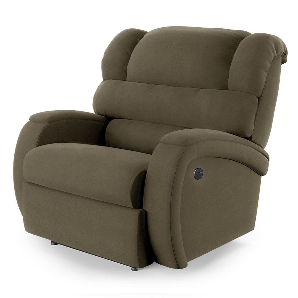 Poltrona do Papai Reclinável Napoli Power Elétrica USB Veludo Capuccino FH1 - D`Rossi
