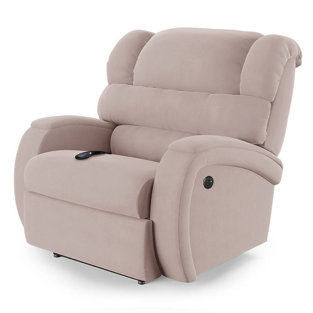 Poltrona do Papai Reclinável Napoli Power Elétrica USB Veludo Rosê FH1 - D`Rossi