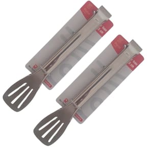 2 Pegador De Carne Churrasco Salada Alimento Aço Inox 23,5cm