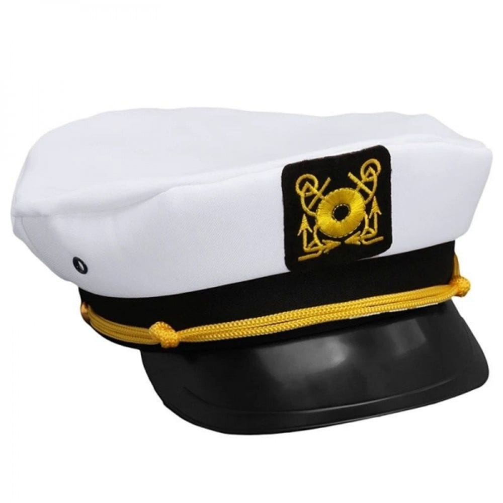 Chapéu de Marinheiro Bordado Branco