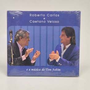 CD Roberto Carlos e Caetano Veloso Musica de Tom Jobim