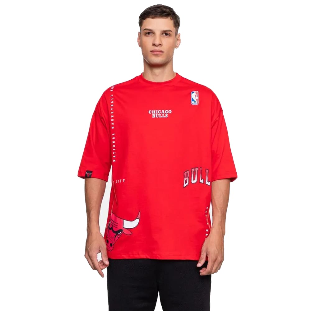 Camiseta Nba Masculina Chicago Bulls Construct Oversize