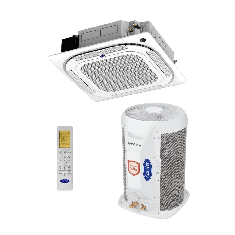 Ar Condicionado Split Cassete Inverter Carrier K7 4-VIAS 24000 BTUs Quente Frio 38TVQD24515MC - 220V