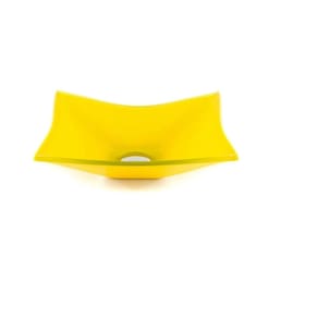Cuba de Vidro Retangular 39cm X 32cm X 10cm Amarelo