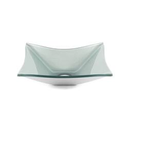 Cuba de Vidro Retangular 39cm X 32cm X 10cm Prata