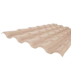 Kit com 5 Telhas Pvc Colonial 88x230cm Lux Telhas Marfim