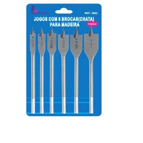 Jogo Com 6 Brocas  Chata  Madeira