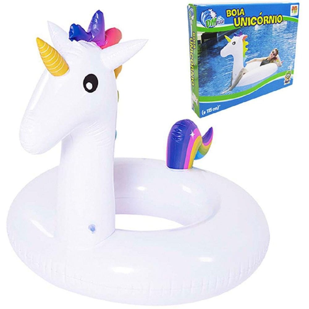 Boia Inflável Jumbo Unicornio 115cm de Ø - DM Brasil