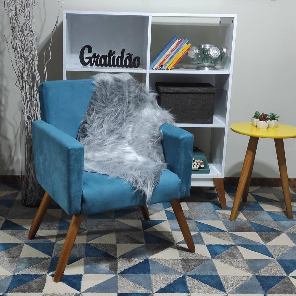 Manta Pelucia Pelo Alto Luxo Jabuticaba Newborn Sofá 80X50Cm