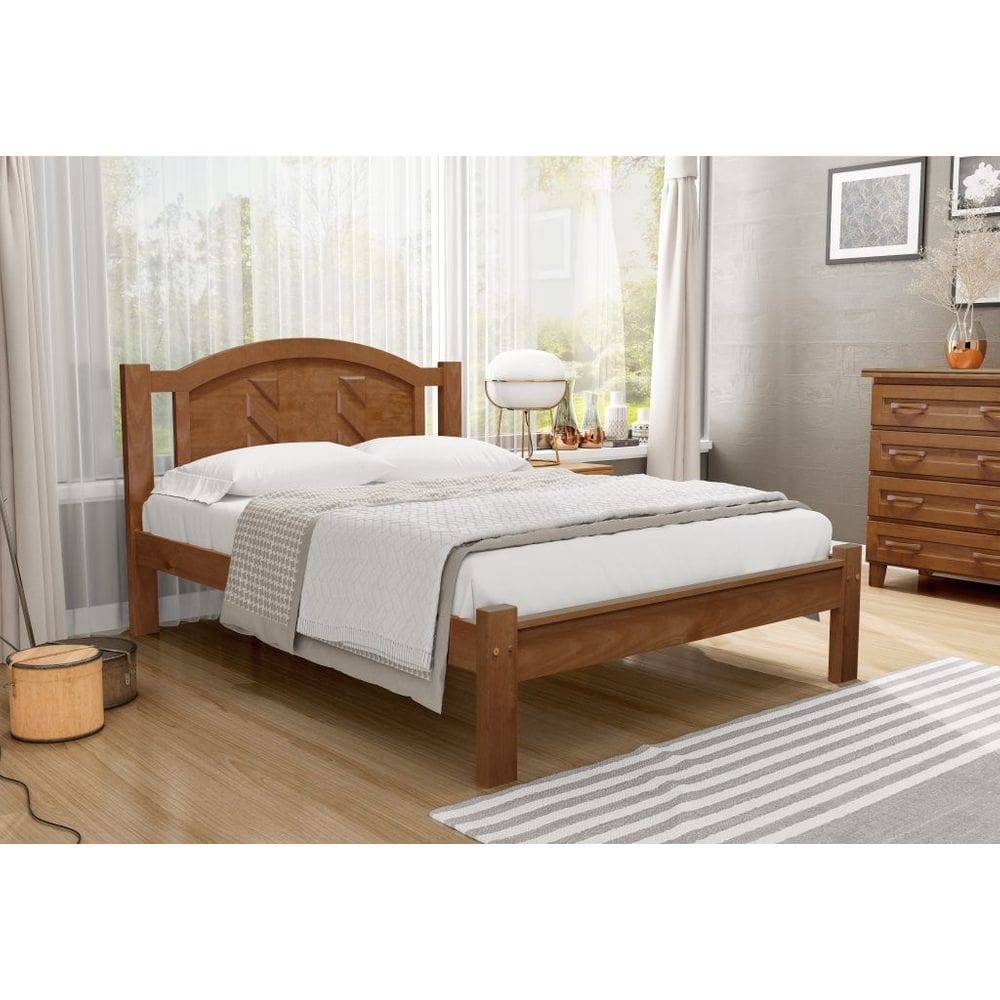 cama casal resistente de madeira - Grécia