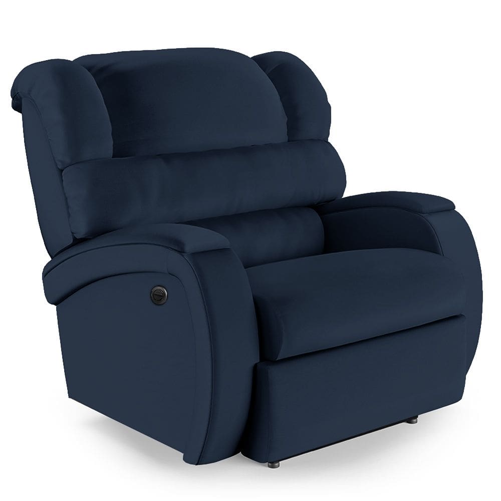 Poltrona do Papai Reclinável Napoli Controle Power Elétrico PU Azul FH1 - D`Rossi