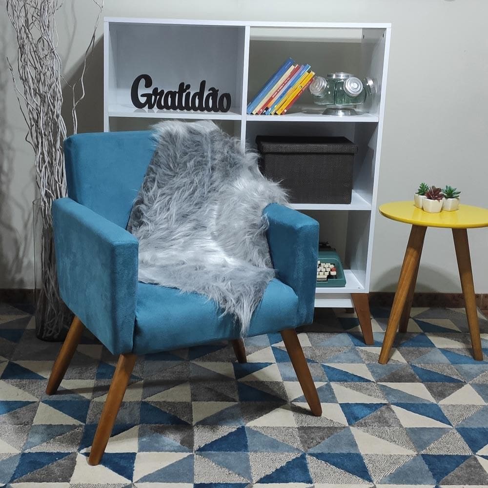 Manta Pelucia Pelo Alto Luxo Jabuticaba Newborn Sofá 80X50Cm