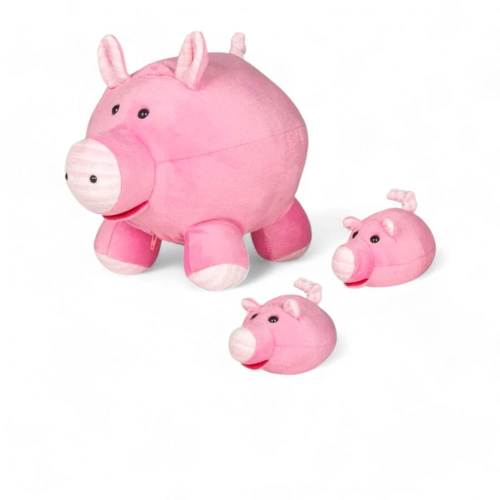 Porcalhona Grávida Rosa Com 2 Filhotes