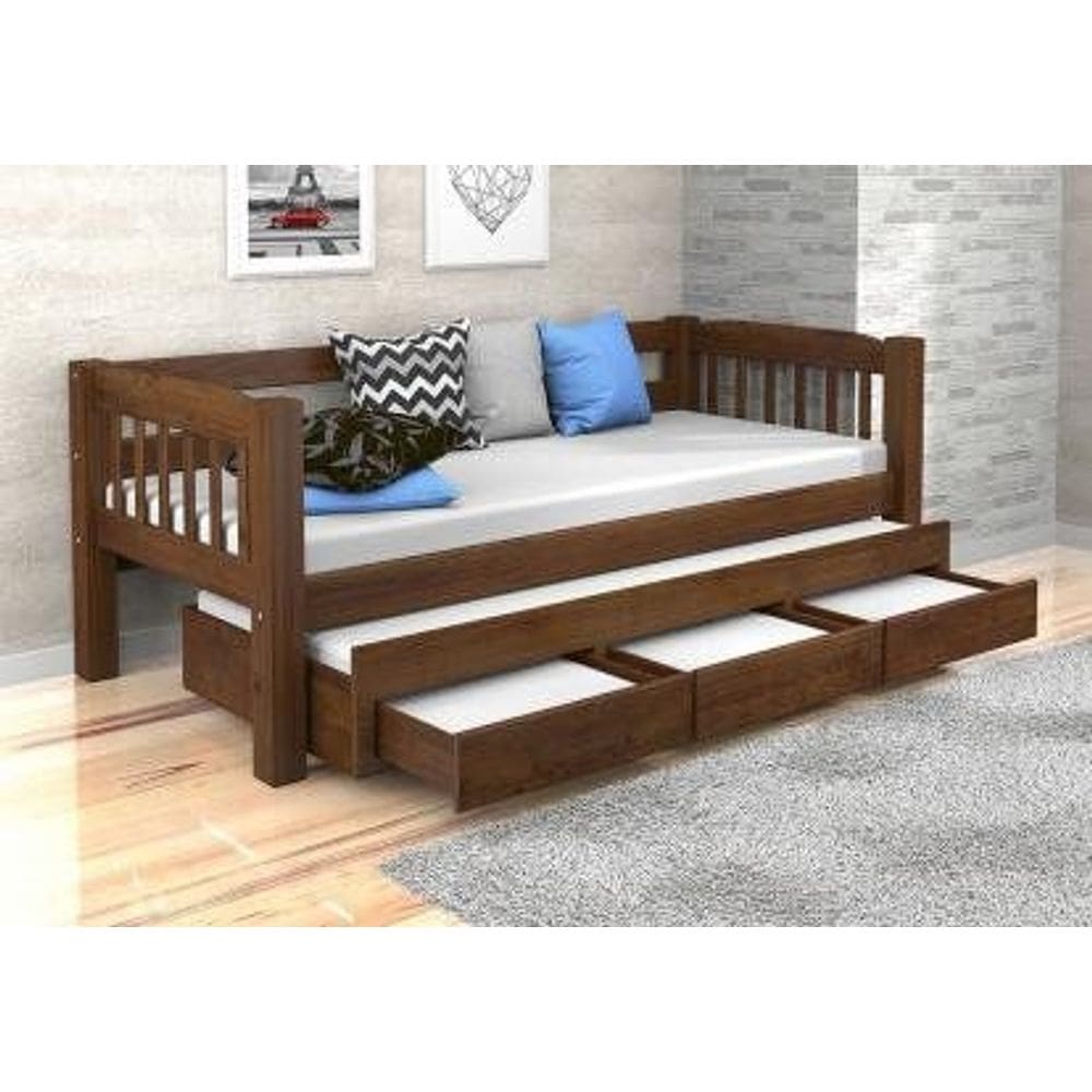 Bicama madeira com 3 gavetas - Italia