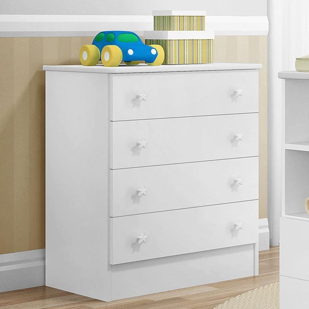Cômoda infantil - doce sonho 4 gavetas