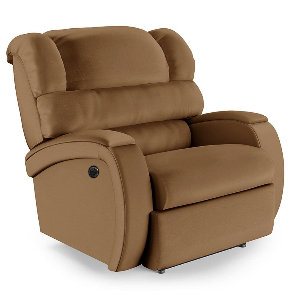 Poltrona do Papai Reclinável Napoli Controle Power Elétrico PU Caramelo FH1 - D`Rossi