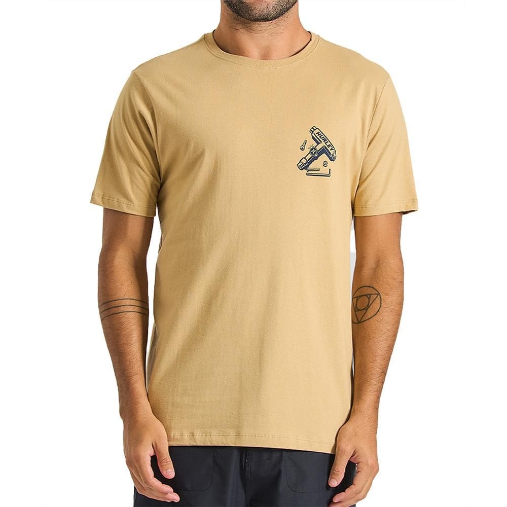 Camiseta Hurley Shop SM25 Masculina Bege
