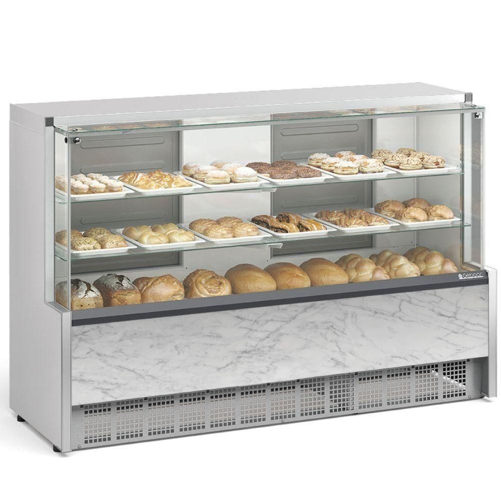 Vitrine Neutra Aurora Vidro Reto Mpna175rbr Gelopar Aurora Seco Branco Bivolt