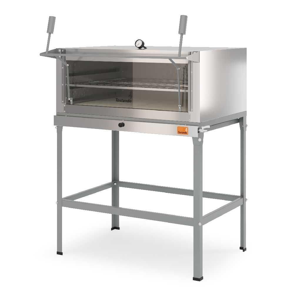 Forno de Lastro Inox a Gás com Pedra Refratária FL800 - Tostando