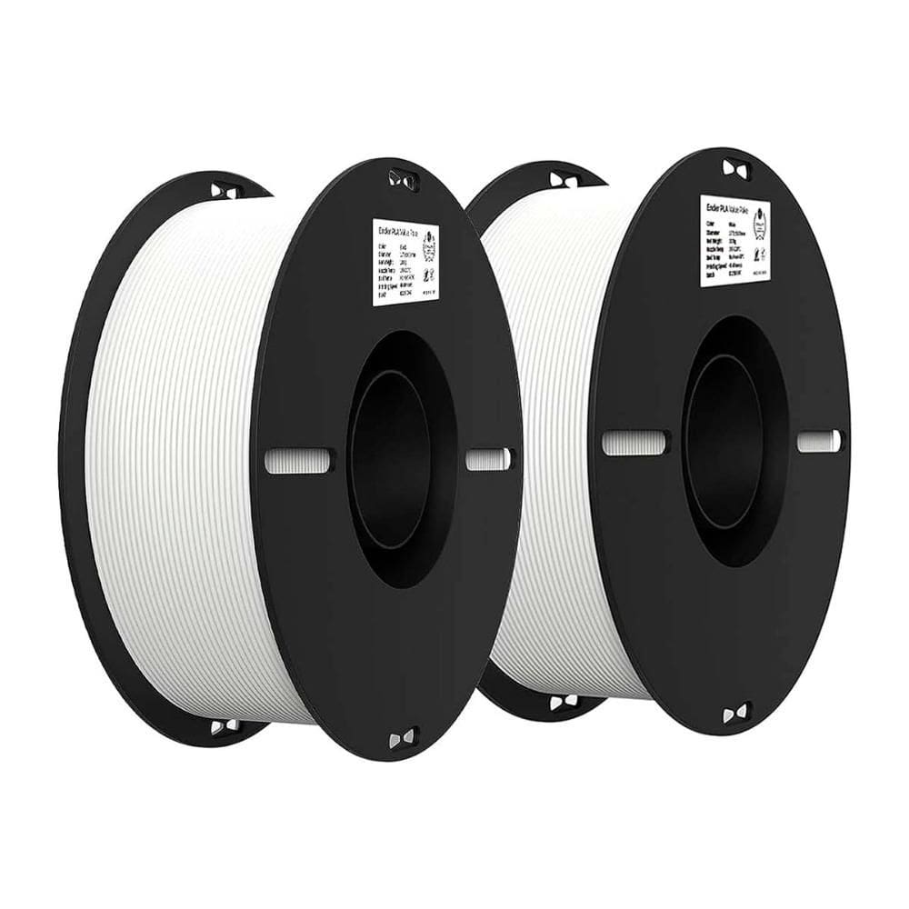 Kit 2Kg Filamentos PLA Creality p/ Impressora 3D Branco + Branco