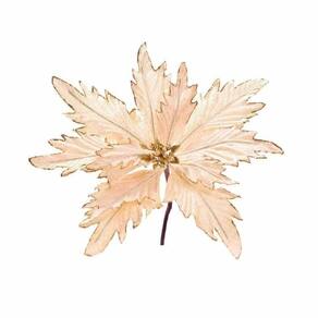 Flor Decorativa Marfim/ouro Ref.1695940 Com 1 Unidade