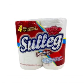 Papel Higiênico Branco Sulleg Folha Dupla Com 4 30m.