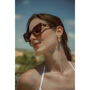 Óculos Solar Sand Marrom com Hastes Mescla - Al Mare - ÓR Eyewear - Proteção UV 400