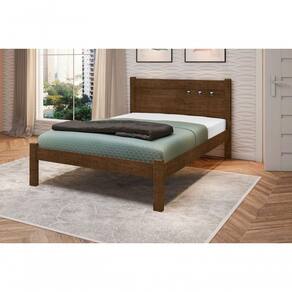 Cama Casal 138 Framar Paola Malbec 100% Mdf Estrado Madeira
