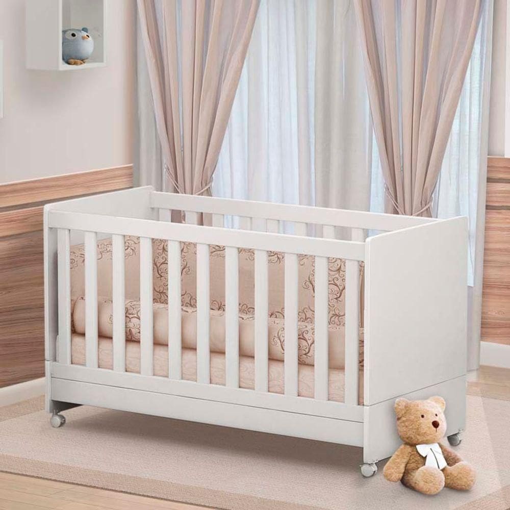 Berço Americano Mini Cama Encanto Cor Branco - Peternella Móveis