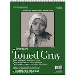 Bloco Strathmore Sketch Toned Gray 118g 27,9x35,6 24 Fls 1 ed