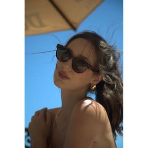 Óculos Solar Island Tartaruga com Hastes Vermelha - Al Mare - ÓR Eyewear - Proteção UV 400