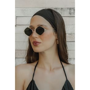 Óculos Solar Maresia Dourado com Lentes Verde - Al Mare - ÓR Eyewear - Proteção UV 400