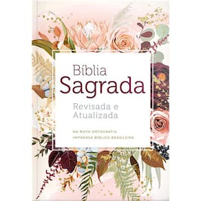 Bíblia Revisada e Atualizada Gigante Flor de Henna Semi Luxo
