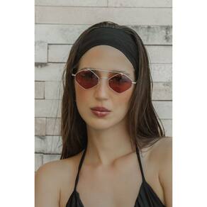 Óculos Solar Maresia Dourado com Lentes Vermelho - Al Mare - ÓR Eyewear - Proteção UV 400