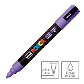 Caneta Posca Marcador Uni-Ball PC-5M Lilás 34