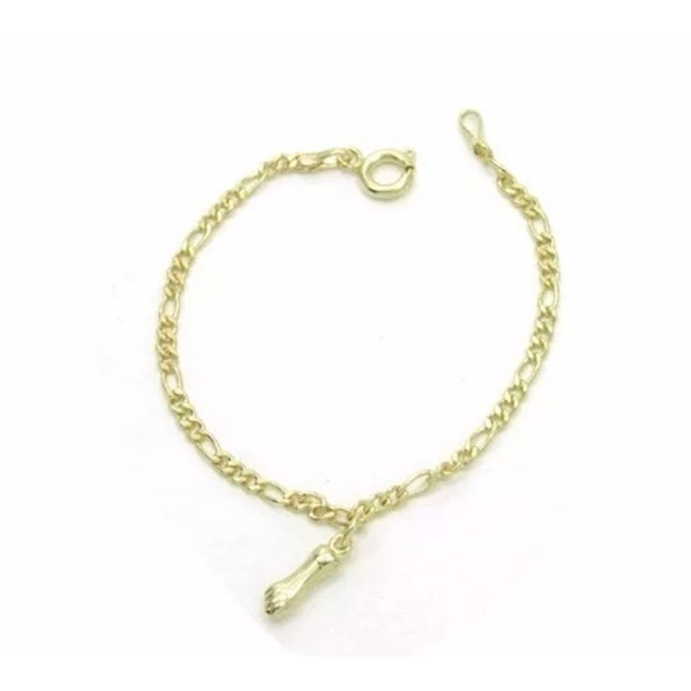 Pulseira Unissex Figa Sorte Folheado A Ouro 18k