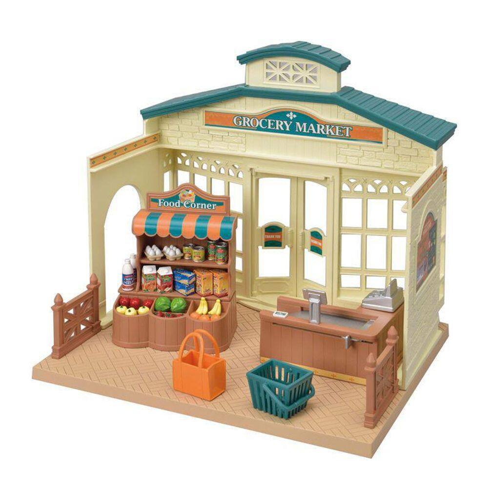 Mercado Sylvanian | Plástico | 38 Peças | Criativo | Inmetro