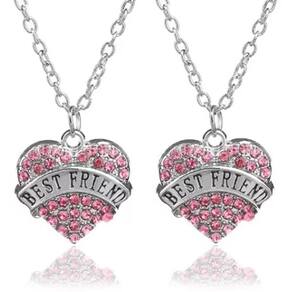 Colar Best Friends Amizade Folheado Níquel - 2 Pçs
